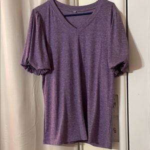 Purple V-Neck Women's Top